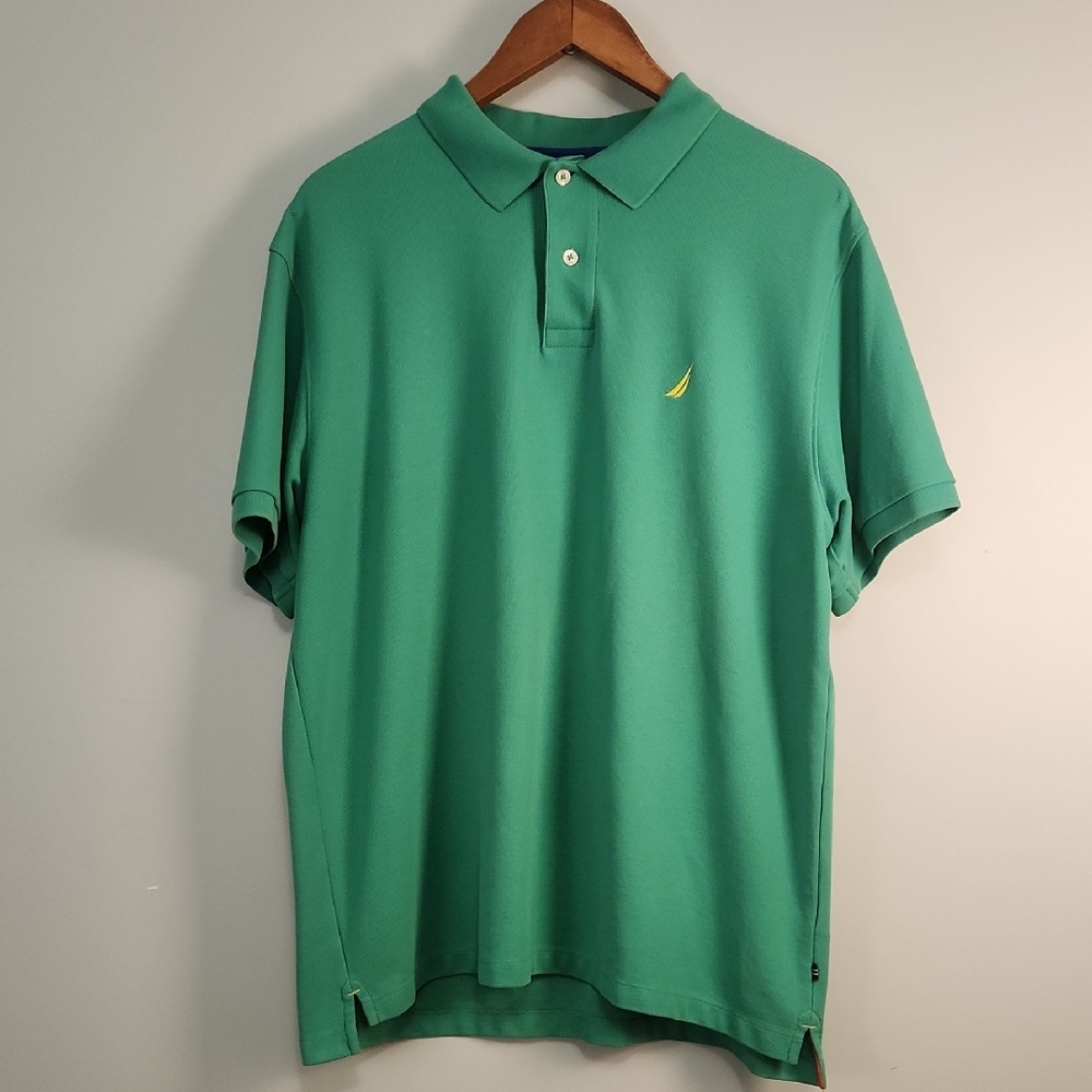 Nautica Performance Deck Polo Shirt Men’s Large – Classic Fit Green